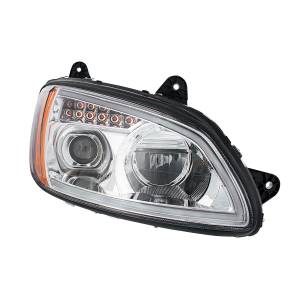 UNITED PACIFIC - UNITED PACIFIC - 32839 - FARO DE PROYECCIÓN LED COMPLETAMENTE CROMADO CON SEÑAL DE GIRO Y BARRA DE LUZ DE POSICIÓN PARA KENWORTH T660 2008-2017 - PASAJERO - Image 3