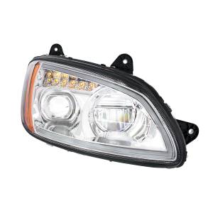 UNITED PACIFIC - UNITED PACIFIC - 32839 - FARO DE PROYECCIÓN LED COMPLETAMENTE CROMADO CON SEÑAL DE GIRO Y BARRA DE LUZ DE POSICIÓN PARA KENWORTH T660 2008-2017 - PASAJERO - Image 4