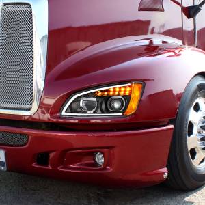 UNITED PACIFIC - UNITED PACIFIC - 32840 - FARO DE PROYECCIÓN LED COMPLETO NEGRO CON SEÑAL DE GIRO Y BARRA DE LUZ DE POSICIÓN PARA KENWORTH T660 2008-2017 - CONDUCTOR - Image 3