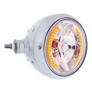 UNITED PACIFIC - UNITED PACIFIC - 32842 - GUÍA CROMADA CONJUNTO DE FARO ESTILO 682-C CON LENTE DE CRISTAL Y LUZ DE POSICIÓN DE 34 LED - L/H (MONTAJE HORIZONTAL) - Image 3