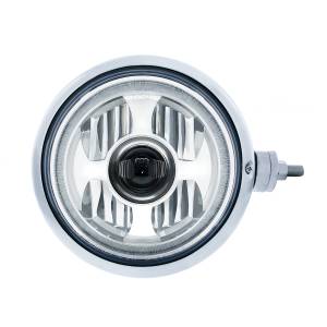 UNITED PACIFIC - UNITED PACIFIC - 32847 - GUÍA CROMADA CONJUNTO DE FARO ESTILO 682-C CON FARO LED Y LUZ DE POSICIÓN DE DOBLE COLOR - DERECHO (MONTAJE HORIZONTAL) - Image 2