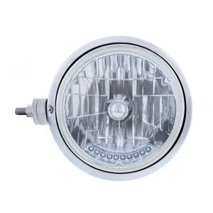 UNITED PACIFIC - UNITED PACIFIC - 32850 - GUÍA CROMADA CONJUNTO DE FARO ESTILO 682-C CON LENTE DE CRISTAL Y LUZ DE POSICIÓN DE 10 LED - L/H (MONTAJE HORIZONTAL) - Image 2