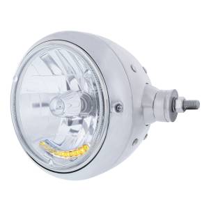 UNITED PACIFIC - UNITED PACIFIC - 32851 - GUÍA CROMADA CONJUNTO DE FARO ESTILO 682-C CON LENTE DE CRISTAL Y LUZ DE POSICIÓN DE 10 LED - DERECHO (MONTAJE HORIZONTAL) - Image 3