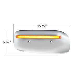 UNITED PACIFIC - UNITED PACIFIC - 32852 - CUBIERTA DE LA CARCASA DEL FARO TRASERO GLOLIGHT DE 24 LED PARA PETERBILT 389 (CONDUCTOR) 2008-2023 - LED/LENTE ÁMBAR - Image 7
