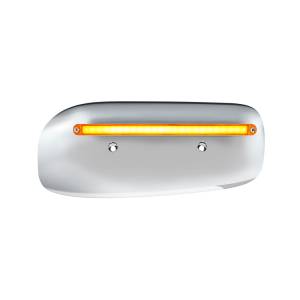 UNITED PACIFIC - 32853 - CUBIERTA DE LA CARCASA DEL FARO TRASERO GLOLIGHT DE 24 LED PARA PETERBILT 389 (PASAJERO) 2008-2023 - LED/LENTE ÁMBAR