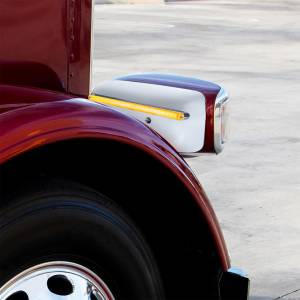UNITED PACIFIC - UNITED PACIFIC - 32853 - CUBIERTA DE LA CARCASA DEL FARO TRASERO GLOLIGHT DE 24 LED PARA PETERBILT 389 (PASAJERO) 2008-2023 - LED/LENTE ÁMBAR - Image 5