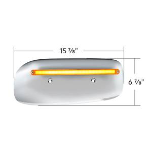 UNITED PACIFIC - UNITED PACIFIC - 32853 - CUBIERTA DE LA CARCASA DEL FARO TRASERO GLOLIGHT DE 24 LED PARA PETERBILT 389 (PASAJERO) 2008-2023 - LED/LENTE ÁMBAR - Image 7