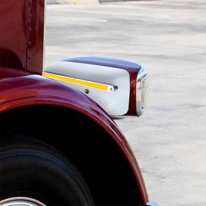 UNITED PACIFIC - UNITED PACIFIC - 32855 - CUBIERTA DE LA CARCASA DEL FARO TRASERO GLOLIGHT DE 24 LED PARA PETERBILT 389 (PASAJERO) 2008-2023 - LED ÁMBAR/LENTE TRANSPARENTE - Image 5