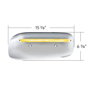 UNITED PACIFIC - UNITED PACIFIC - 32855 - CUBIERTA DE LA CARCASA DEL FARO TRASERO GLOLIGHT DE 24 LED PARA PETERBILT 389 (PASAJERO) 2008-2023 - LED ÁMBAR/LENTE TRANSPARENTE - Image 7