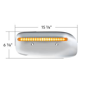 UNITED PACIFIC - UNITED PACIFIC - 32856 - CUBIERTA DE LA CARCASA DEL FARO TRASERO DE 19 LED PARA PETERBILT 389 (CONDUCTOR) 2008-2023 - LED/LENTE ÁMBAR - Image 7