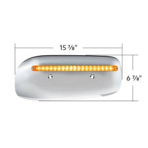 UNITED PACIFIC - UNITED PACIFIC - 32857 - CUBIERTA DE LA CARCASA DEL FARO TRASERO DE 19 LED PARA PETERBILT 389 (PASAJERO) 2008-2023 - LED ÁMBAR/LENTE - Image 7