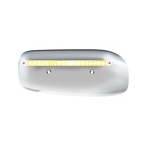 UNITED PACIFIC - 32858 - CUBIERTA DE LA CARCASA DEL FARO TRASERO DE 19 LED PARA PETERBILT 389 (CONDUCTOR) 2008-2023 - LED ÁMBAR/LENTE TRANSPARENTE