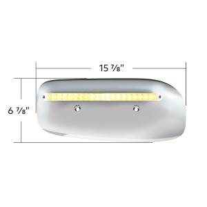 UNITED PACIFIC - UNITED PACIFIC - 32858 - CUBIERTA DE LA CARCASA DEL FARO TRASERO DE 19 LED PARA PETERBILT 389 (CONDUCTOR) 2008-2023 - LED ÁMBAR/LENTE TRANSPARENTE - Image 7