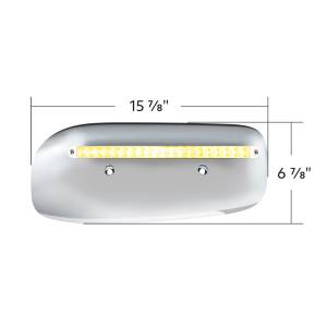 UNITED PACIFIC - UNITED PACIFIC - 32859 - CUBIERTA DE LA CARCASA DEL FARO TRASERO DE 19 LED PARA PETERBILT 389 (PASAJERO) 2008-2023 - LED ÁMBAR/LENTE TRANSPARENTE - Image 7