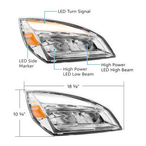UNITED PACIFIC - UNITED PACIFIC - 32913 - FARO LED CROMADO DE ALTA POTENCIA PARA FREIGHTLINER CASCADIA-PASSENGER 2018-2024 - Image 8