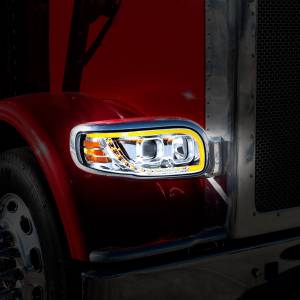 UNITED PACIFIC - UNITED PACIFIC - 32917 - FARO DE PROYECCIÓN CROMADO CON SEÑAL DE GIRO LED Y BARRA DE LUCES PARA PETERBILT 389 PASAJEROS 2008-2024 - Image 10