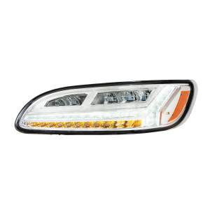 UNITED PACIFIC - 32928 - FARO CROMADO DE 6 LED PARA PETERBILT 386 (2006-2016) Y 387 (2000-2011)- CONDUCTOR