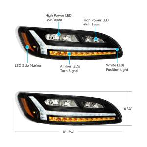 UNITED PACIFIC - UNITED PACIFIC - 32931 - FARO BLACKOUT 6 LED PARA PETERBILT 386 (2006-2016) Y 387 (2000-2011)- PASAJERO - Image 6
