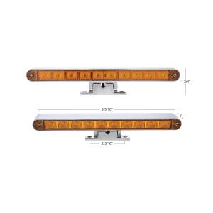 UNITED PACIFIC - UNITED PACIFIC - 33015 - BARRA DE LUCES CROMADA DE 10 LED CON BASE GIRATORIA DE 180 GRADOS - LED ÁMBAR DE DOBLE FUNCIÓN/LENTE ÁMBAR - Image 9