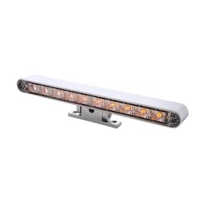 UNITED PACIFIC - UNITED PACIFIC - 33016 - BARRA DE LUCES CROMADA DE 10 LED CON BASE GIRATORIA DE 180 GRADOS - LED ÁMBAR DE DOBLE FUNCIÓN/LENTE TRANSPARENTE - Image 5