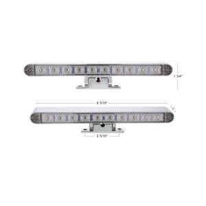 UNITED PACIFIC - UNITED PACIFIC - 33016 - BARRA DE LUCES CROMADA DE 10 LED CON BASE GIRATORIA DE 180 GRADOS - LED ÁMBAR DE DOBLE FUNCIÓN/LENTE TRANSPARENTE - Image 9