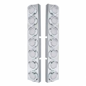 UNITED PACIFIC - 33625 - SOPORTE DEL FILTRO DE AIRE DELANTERO SS CON BISEL DE LUCES Y VISORES LED ÁMBAR DE 14X 9 DE 2" PARA CAMIONES KW - LENTE TRANSPARENTE
