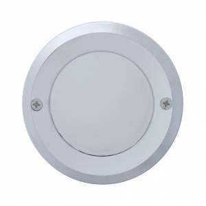 UNITED PACIFIC - 34070 - BISEL DE LUZ DE ESPEJO DE PLÁSTICO CROMADO DE 2" SIN VISERA