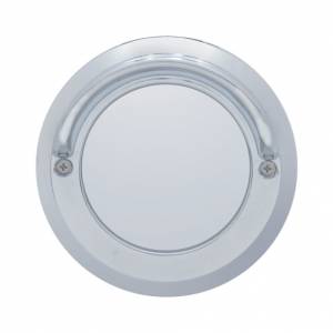 UNITED PACIFIC - 34071 - BISEL DE LUZ DE ESPEJO DE PLÁSTICO CROMADO DE 2'' CON VISERA