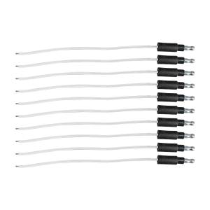 UNITED PACIFIC - 34214P10 - CABLE ÚNICO DE 6" CON TERMINACIÓN DE BALA .180 Y EXTREMO PELADO - BLANCO (10 PIEZAS)