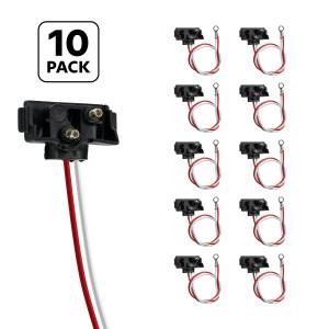 UNITED PACIFIC - 34215P10 - COLECTA DE 2 CABLES CON ENCHUFE DE ÁNGULO RECTO DE 2 PUNTAS - CABLE DE 12" (PAQUETE DE 10)