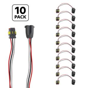 UNITED PACIFIC - 34236P10 - ENCHUFE BALA HEMBRA MOLDEADO DE 3 VÍAS A ADAPTADOR DE ENCHUFE DE 1,5 MM ESTILO TE AMP DE 3 VÍAS (10 UNIDADES)