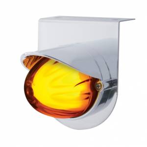 UNITED PACIFIC - 34412 - SOPORTE DE LUZ INOXIDABLE CON VISERA Y LUZ DE SANDÍA DE DOBLE FUNCIÓN DE 9 LED - LED ÁMBAR/LENTE ÁMBAR