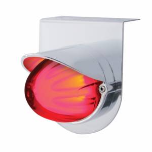 UNITED PACIFIC - 34413 - SOPORTE DE LUZ INOXIDABLE CON VISERA Y LUZ DE SANDÍA DE DOBLE FUNCIÓN DE 9 LED - LED ROJO/LENTE ROJA