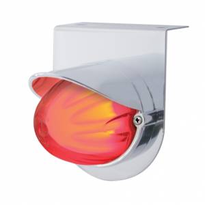 UNITED PACIFIC - 34415 - SOPORTE DE LUZ INOXIDABLE CON VISERA Y LUZ DE SANDÍA DE DOBLE FUNCIÓN DE 9 LED - LED ROJO/LENTE TRANSPARENTE