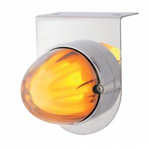 UNITED PACIFIC - 34418 - SOPORTE DE LUZ INOXIDABLE CON GLOLIGHT SANDÍA DE 9 LED DE DOBLE FUNCIÓN - LED ÁMBAR/LENTE TRANSPARENTE