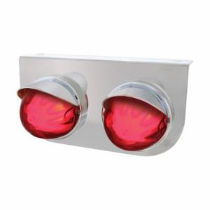 UNITED PACIFIC - 34421 - SOPORTE DE LUZ SS CON 2X 9 LED GLOLIGHT DE SANDÍA DE DOBLE FUNCIÓN Y VISORES - LED ROJO Y LENTE