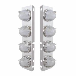 UNITED PACIFIC - UNITED PACIFIC - 34437 - SOPORTE DEL FILTRO DE AIRE DELANTERO DE ACERO INOXIDABLE CON LUZ LED ÁMBAR DE 8X 9 SANDÍA Y VISORES PARA LENTES PETERBILT-CLEAR - Image 2