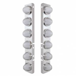 UNITED PACIFIC - UNITED PACIFIC - 34439 - SOPORTE DEL FILTRO DE AIRE FRONTAL SS CON LUZ GLOLIGHT SANDÍA DE DOBLE FUNCIÓN LED ÁMBAR 12X 9 PARA LENTES PETERBILT-CLEAR - Image 2