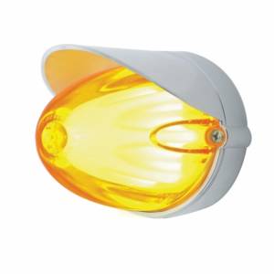 UNITED PACIFIC - 34442 - KIT DE MONTAJE EMPOTRADO GRAKON 1000 DE SANDÍA GLOLIGHT DE DOBLE FUNCIÓN DE 9 LED CON VISERA - LED ÁMBAR/LENTE ÁMBAR