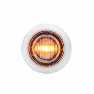 UNITED PACIFIC - UNITED PACIFIC - 34468 - SOPORTE DEL FILTRO DE AIRE FRONTAL DE ACERO INOXIDABLE CON 22X 3 LED ÁMBAR MINI LUCES DE 3/4" Y BISELES DE ACERO INOXIDABLE PARA LENTES PETERBILT-CLEAR - Image 3