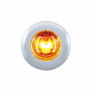 UNITED PACIFIC - UNITED PACIFIC - 34472 - SOPORTE DEL FILTRO DE AIRE FRONTAL DE ACERO INOXIDABLE CON 26X 2 LED ÁMBAR MINI LUCES DE 3/4" Y BISELES DE ACERO INOXIDABLE PARA LENTES PETERBILT-AMBER - Image 3