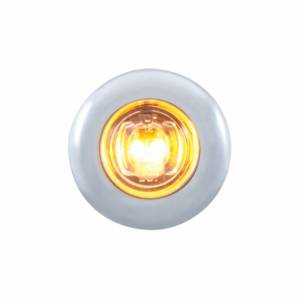 UNITED PACIFIC - UNITED PACIFIC - 34473 - SOPORTE DEL FILTRO DE AIRE DELANTERO DE ACERO INOXIDABLE CON MINI LUCES LED ÁMBAR DE 26X 2 DE 3/4" Y BISELES DE ACERO INOXIDABLE PARA LENTES PETERBILT-CLEAR - Image 3