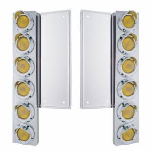 UNITED PACIFIC - 34586 - KIT DE FILTRO DE AIRE DELANTERO CON DOCE LUZ PLANA DE 2" Y VISERA PARA FREIGHTLINER