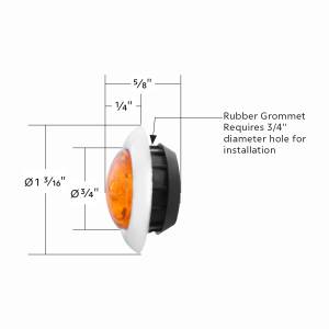 UNITED PACIFIC - UNITED PACIFIC - 34824 - MINI LUZ LED ARCBLAST DE FUNCIÓN ÚNICA DE 3/4" (LIQUIDACIÓN/MARCADOR) - LED ÁMBAR/LENTE ÁMBAR - Image 6