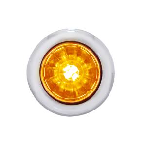 UNITED PACIFIC - 34847 - MINI LUZ DE SANDÍA DE 3/4" DE DOBLE FUNCIÓN DE 4 LED (LIQUIDACIÓN/MARCADOR) - LED ÁMBAR/LENTE ÁMBAR