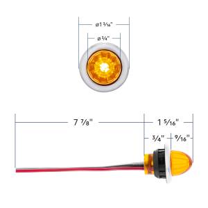 UNITED PACIFIC - UNITED PACIFIC - 34847 - MINI LUZ DE SANDÍA DE 3/4" DE DOBLE FUNCIÓN DE 4 LED (LIQUIDACIÓN/MARCADOR) - LED ÁMBAR/LENTE ÁMBAR - Image 10
