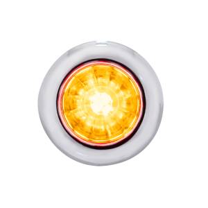 UNITED PACIFIC - 34849 - MINI LUZ DE SANDÍA DE 3/4" DE DOBLE FUNCIÓN DE 4 LED (LIQUIDACIÓN/MARCADOR) - LED ÁMBAR/LENTE TRANSPARENTE