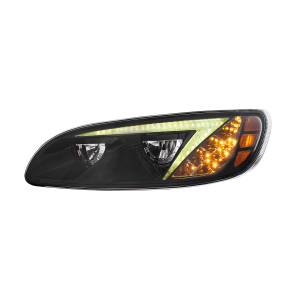 UNITED PACIFIC - UNITED PACIFIC - 34855 - FARO DELANTERO LED NEGRO CON BARRA DE LUCES DE POSICIÓN QUE CAMBIA DE COLOR PARA PETERBILT 386 (2005-2015) Y 387 (1999-2010) - CONDUCTOR - Image 5