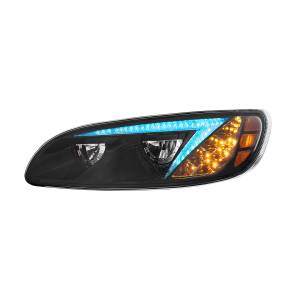 UNITED PACIFIC - UNITED PACIFIC - 34855 - FARO DELANTERO LED NEGRO CON BARRA DE LUCES DE POSICIÓN QUE CAMBIA DE COLOR PARA PETERBILT 386 (2005-2015) Y 387 (1999-2010) - CONDUCTOR - Image 7