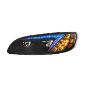 UNITED PACIFIC - UNITED PACIFIC - 34855 - FARO DELANTERO LED NEGRO CON BARRA DE LUCES DE POSICIÓN QUE CAMBIA DE COLOR PARA PETERBILT 386 (2005-2015) Y 387 (1999-2010) - CONDUCTOR - Image 8